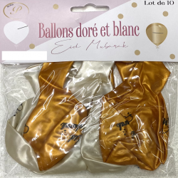 Ballons Doré/Blanc Eid...