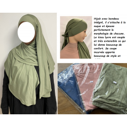 Hijab avec bandeau intégré